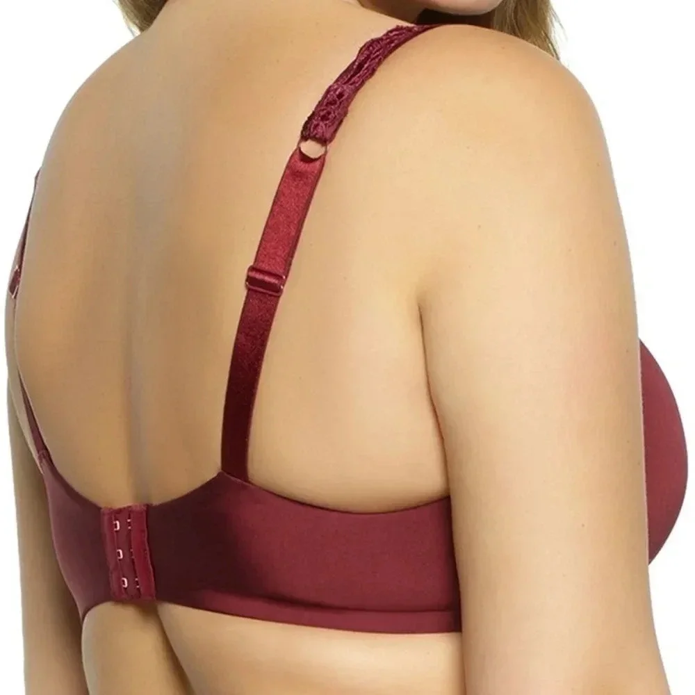 40C Paramour 135035 Lissa‎ Contour UW Bra Burgundy NWT